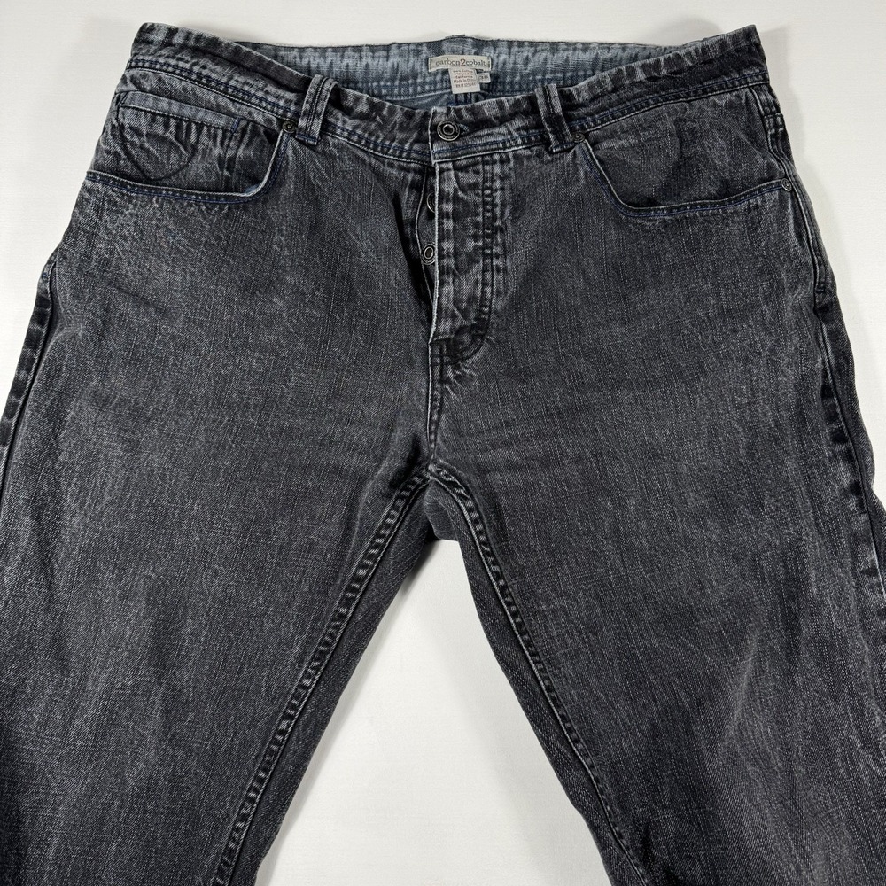 Carbon 2 Cobalt Mens Gray‎ Jeans Size 36x32 Straight Leg Button Fly 5 Pocket